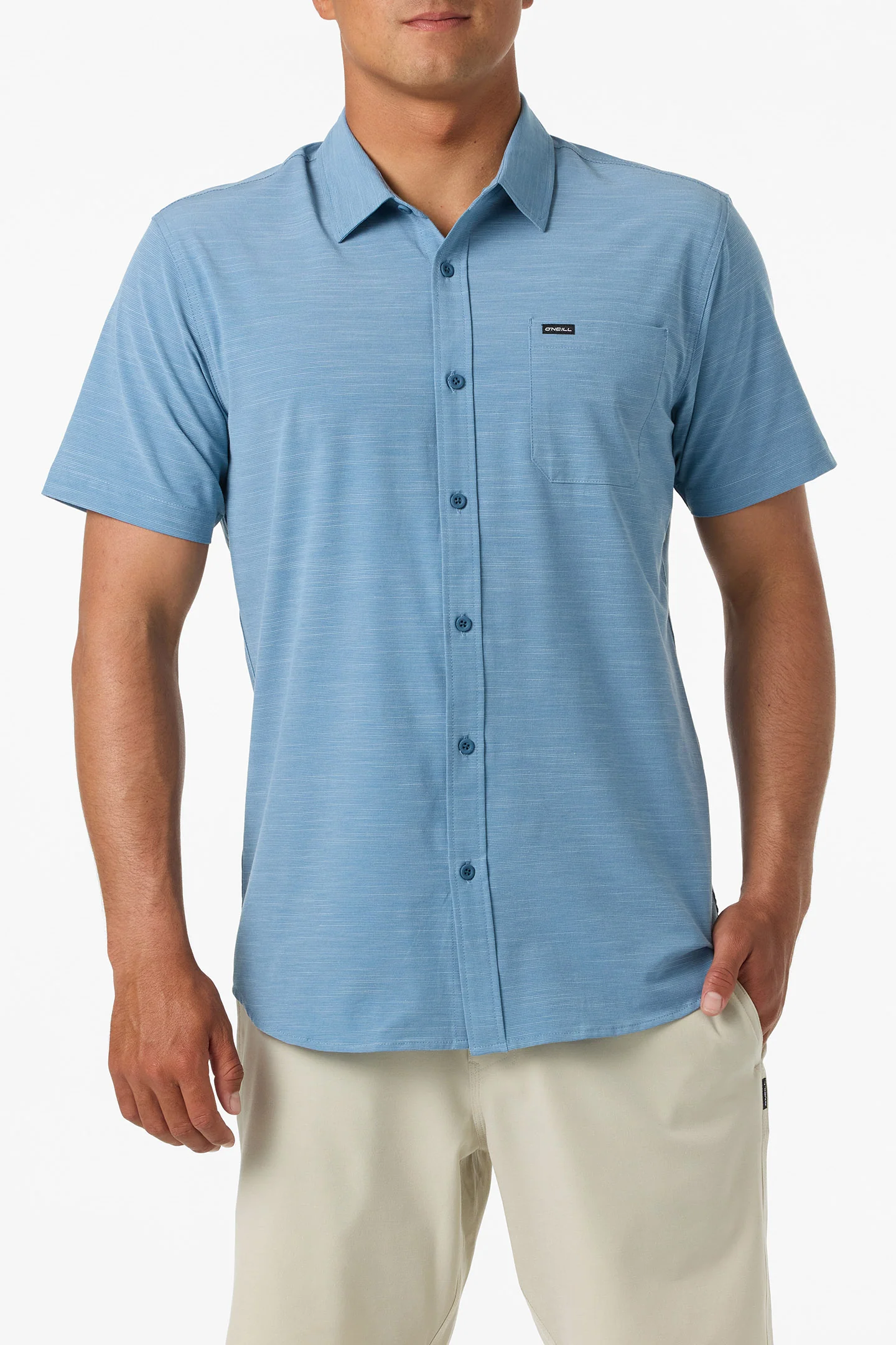 UPF Slub Solid Standard Fit Shirt - Image 2